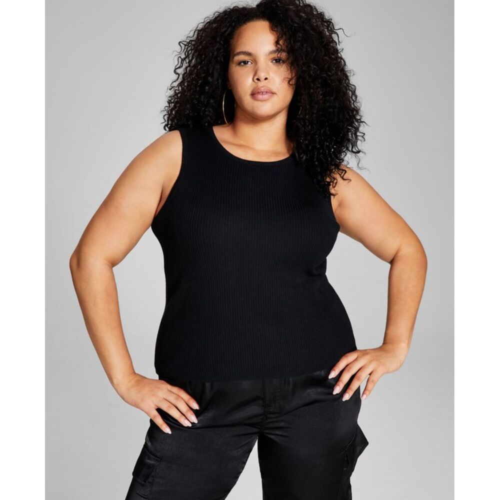 And Now This Now This Trendy Plus Size Sweater Tank Top